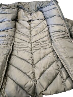 Bernardo Olive Green Puffer Jacket Hooded Quilted Coat Women’s M